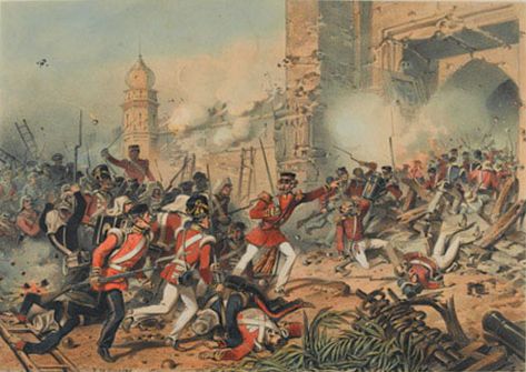 The 1857-8 Sepoy Mutiny (aka Sepoy Rebellion, Indian Mutiny, The Uprising or First Indian War of Independence) was a failed rebellion against the rule of the British East India Company (EIC) in India. Initially a mutiny of the Indian soldiers (sepoys) in the EIC army, the movement spread to become... Revolt Of 1857, Modern India, East India Company, History Of India, Unbelievable Facts, British Soldier, History Projects, Indian History, British Library