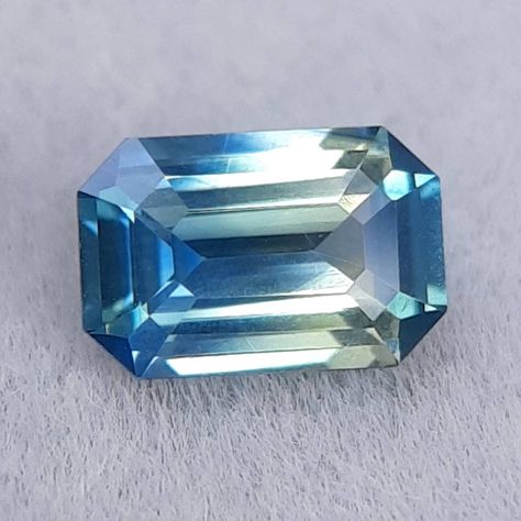 1.12 carat Blue & yellow sapphire - Loose sapphire - Emerald cut sapphire ring - Bicolor sapphire by NaturalGemsofCeylon on Etsy Opalescent Sapphire, Bicolor Sapphire, Emerald Cut Sapphire Ring, Colored Sapphires, Copper Uses, Loose Emeralds, All Videos, Fine Gold Jewelry, How To Make Rings