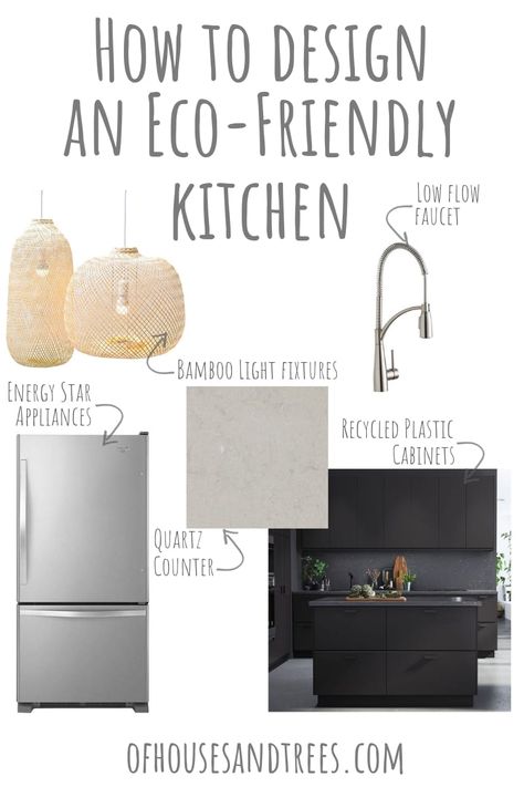 Natural Countertops, Eco Friendly Kitchen Design, Sustainable Kitchen Design, Homemade Generator, Eco Friendly Interior, Eco Kitchen, Energy Star Appliances, Bamboo Light, Zero Waste Kitchen