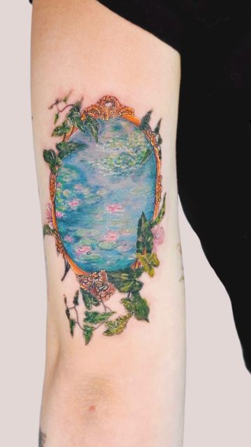 Juliany Braga on Instagram: "Monet inspired tattoo ✨🪷  https://julianybraga.me" Monet Inspired Tattoo, Monet Tattoo, Monet Inspired, Claude Monet, Black Tattoos, Tattoos And Piercings, Piercings, Black And White, Tattoos