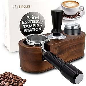 SIRCLES Espresso Tamping Station 58mm - Premium 3-in-1 Espresso Tamper Station, Distributer and Portafilter Holder - Espresso Organizer Station Espresso Machine Station, Breville Espresso Machine, Breville Espresso, Espresso Tamper, Organization Station, Coffee Tamper, Small Appliance, Coffee Press, Espresso Bar