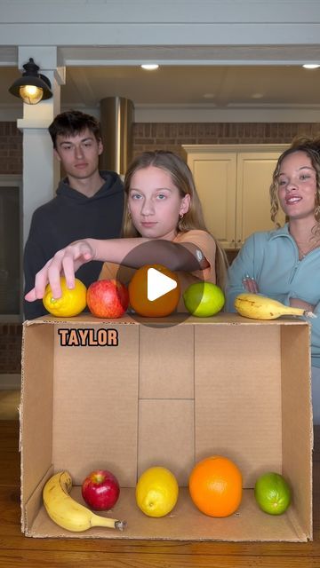 Klem Family • Challenge Videos on Instagram: "Who’s the smartest at the fruit match game??? #fruitmatch #matchgame #taylorklem #familythings #family #challenge #competition #fun #game #familygamenight #familyfun #moneygames #partygames" Family Homemade Games, Corporate Event Games Ideas, Fun Family Challenges, Fun Games For Families, Challenge Activities For Kids, Family Games To Play At Home, Food Related Games, Kids Competition Games, New Games For Adults