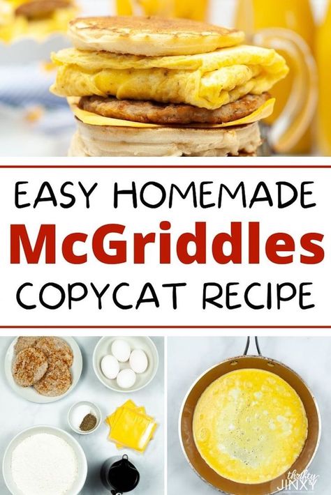 Mcgriddle Recipe Copycat Easy, Copycat Mcdonald’s Mcgriddle, Mcdonald Mcgriddle Recipe, Mcdonalds Breakfast Recipe, Mcdonald’s Breakfast Sandwich, Homemade Mcgriddle Breakfast Sandwiches, Homemade Mcdonald’s Mcgriddles, Egg Mcgriddle Recipe, Egg Mcmuffin Recipe Copycat