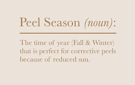 Chemical Peel Season Quotes, Chemical Peel Quotes, Esthetician Christmas Quotes, Exfoliate Quotes, Esthician Quotes, Fall Skincare Quotes, Esthetics Post Ideas, Christmas Skincare Quotes, Facial Quotes Skincare