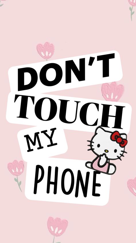 #DOnttouchmyphone! Don't Touch My Phone Wallpapers Cute, Hello Kitty Wallpapers, Bow Wallpaper Iphone, Pink Hello Kitty Wallpaper Iphone, Hello Kitty Halloween Wallpaper, Dont Touch My Phone, Don't Touch My Phone, Pink Wallpaper Ipad, Wallpaper Pink Cute