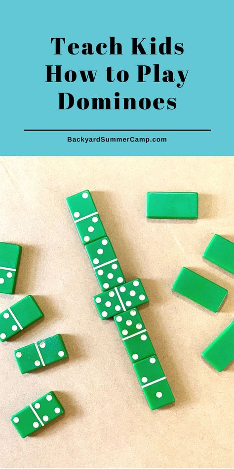 How To Play Dominos, Domino Math, Dominos Game, How To Play Dominoes, St Dominic, Fun Educational Games, Games To Play With Kids, Backyard Summer, Family Card Games