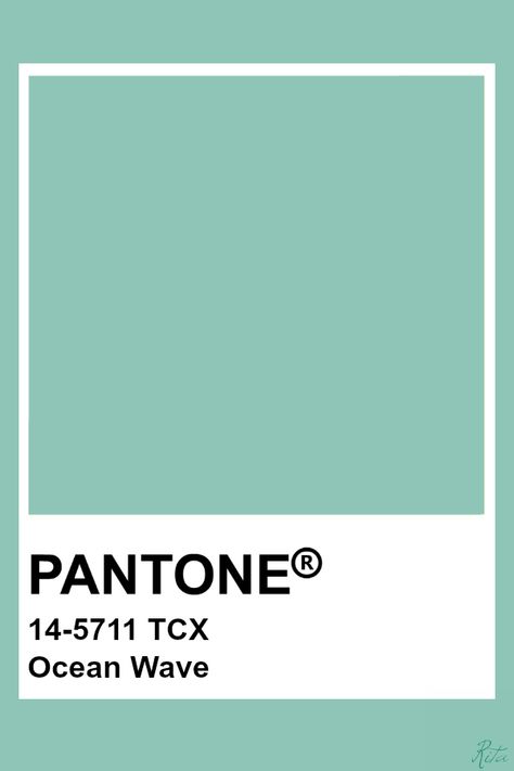 Pantone Ocean Wave Pantone Sea Green, Ocean Green Color Palette, Ocean Blue Pantone, Colour Swatches Pantone, Pantone Turquoise, Ocean Green Color, Pantone Shades, Pantone Poster, Pantone Green