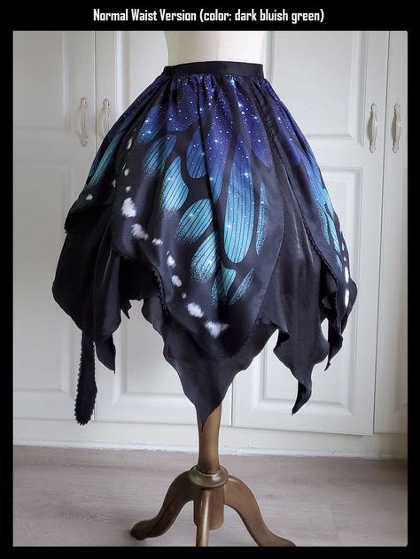 Steampunk Butterfly Costume, Butterfly Wing Skirt, Butterfly Skirt Outfit, Butterfly Inspired Fashion, Butterfly Inspired Outfit, Butterfly Cloak, Yesstyle Clothes, Butterfly Fairy Costume, Mushroom Skirt