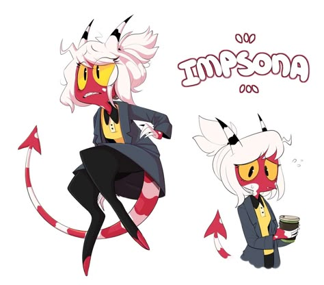 Helluva Boss Impsona, Helluva Boss Imp Oc, Drawing Base Female, Imp Oc, Helluva Boss Oc, Base Female, Hazbin Hotel Helluva Boss, Powerpuff Girls Cartoon, Cartoon As Anime