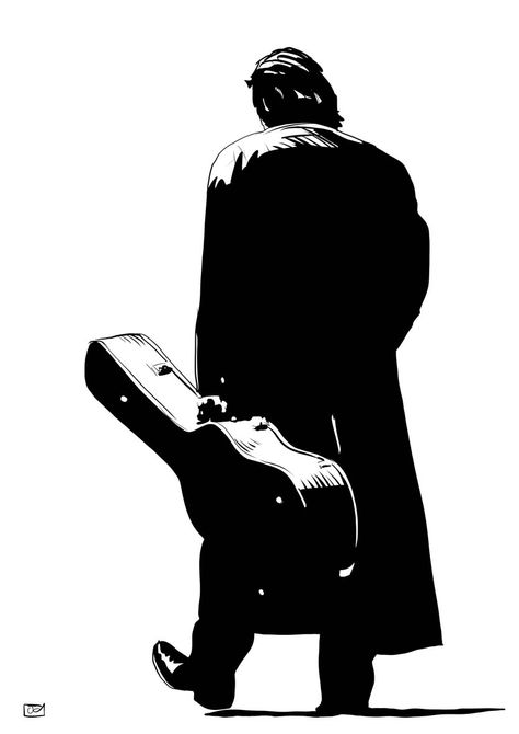 Johnny Cash Silhouette, Silhouette Poster Design, Johnny Cash Tattoo Ideas, Johnny Cash Drawing, Cash Tattoo, Johnny Cash Tattoo, Johnny Cash Art, Johnny Guitar, John Cash