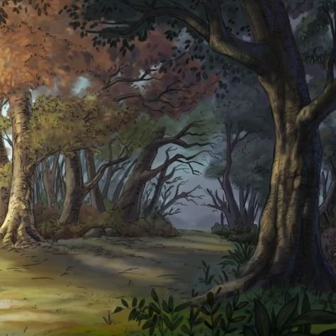 Disney Forest Background, Winnie The Pooh Forest, Disney Scenery, Disney Forest, Storybook Forest, Disneyland Parks, Inspiration Artwork, Hundred Acre Woods, Woodland Art