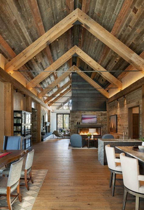 Moonlight Basin Custom Home — Big Sky Build Mountain Chalet Interior, Montana Interior Design, Rustic Rooms, Rustic Mountain Homes, Chalet Interior, Modern Rustic Homes, Modern Ranch, Cabin Kitchens, Timber Frame Homes