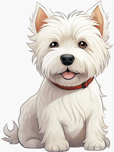 West Highland Terrier Drawing, Westie Cartoon, Westie Drawing, Highland Terrier, West Highland White, White Terrier, West Highland Terrier, West Highland White Terrier, West Highlands