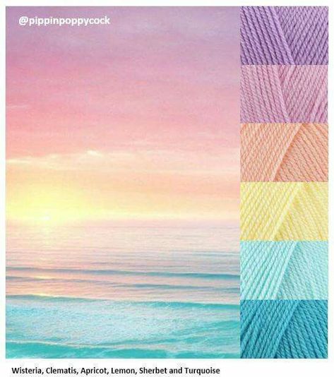 Caribbean Colors - Pastel Sunset Pallet Color, Yarn Color Combinations, Pastel Sunset, Beach Color, Design Seeds, Color Balance, Color Inspo, Colour Schemes, Color Swatches