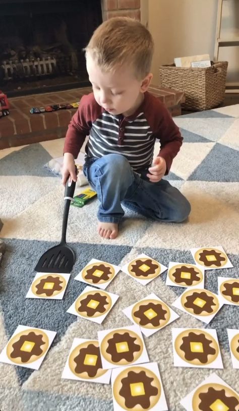 Pancake Flipping Game, Cooking Gross Motor Activities, Preschool Pancake Activities, Chef Activities For Toddlers, Food Themed Activities For Preschoolers, Little Chef Activities For Kids, Baking Activities For Toddlers, Bakery Activities For Preschool, Bakery Preschool Activities