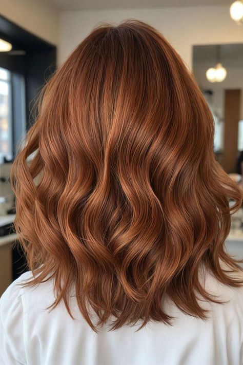 24 Stunning Auburn Hair Colour Ideas From Subtle to Bold Blonde To Auburn Balayage, Medium Auburn Hair Color With Highlights, Autumn Auburn Hair, Auburn Hair Straight, Cute Auburn Hair, Auburn Hair Shades, Light Auburn Brown Hair, Warm Red Brown Hair, Deep Auburn Hair Color