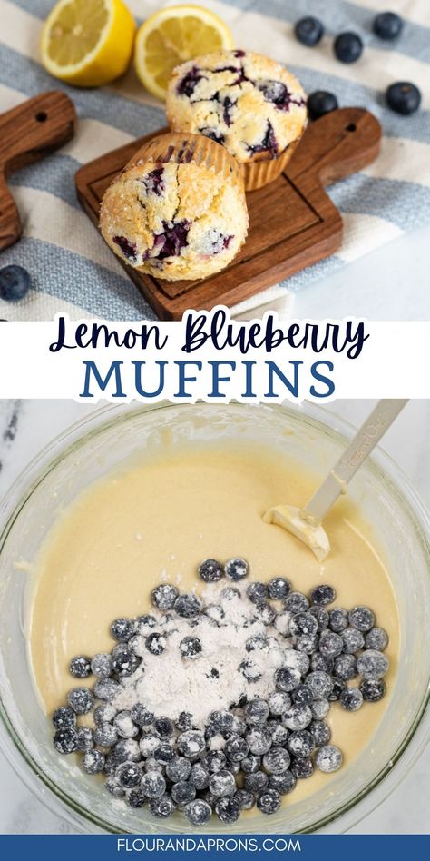 Busy morning schedules call for quick solutions like these Easy Lemon Blueberry Muffins. The recipe combines essential ingredients like eggs, milk, and butter with the zesty flavor of lemon and juicy blueberries, offering a deliciously moist and fluffy muffin. Perfect for an on-the-go breakfast or a sweet snack, these muffins are sure to delight. Lemon Blueberry Muffins Recipe, Mini Blueberry Muffins, Blueberry Muffin Recipe, Easy Blueberry Muffins, Raspberry Muffins, Simple Muffin Recipe, Strawberry Muffins, Lemon Blueberry Muffins, Lemon Muffins