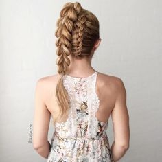 Upside Down Dutch Braid, Upside Down Braid, Ponytail Braid, Dutch Braid Hairstyles, Hairstyle Fashion, Fishtail Braid, Best Wedding Hairstyles, Cool Braid Hairstyles, Viking Style