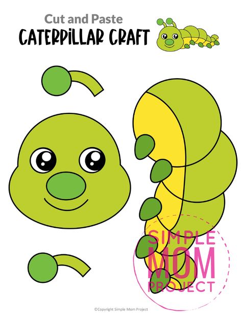 Paper Plate Caterpillar, Craft Caterpillar, Caterpillar Template, Bumblebee Craft, Bug Character, Ant Craft, Very Hungry Caterpillar Printables, Homeschooling Lessons, Caterpillar Activities