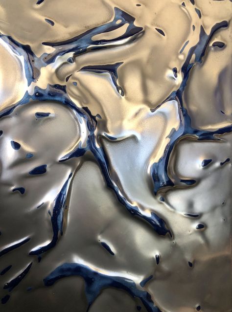 Luxe Surface Design Studio/ liquid metal art/ unique Metal Textures/Resin Art/Design Surface Futuristic Moodboard Inspiration, Liquid Metal Art, Liquid Metal Aesthetic, Liquid Metal Texture, Liquid Aesthetic, Metal Surface Texture, Metallic Aesthetic, Cool Textures, Resin Texture