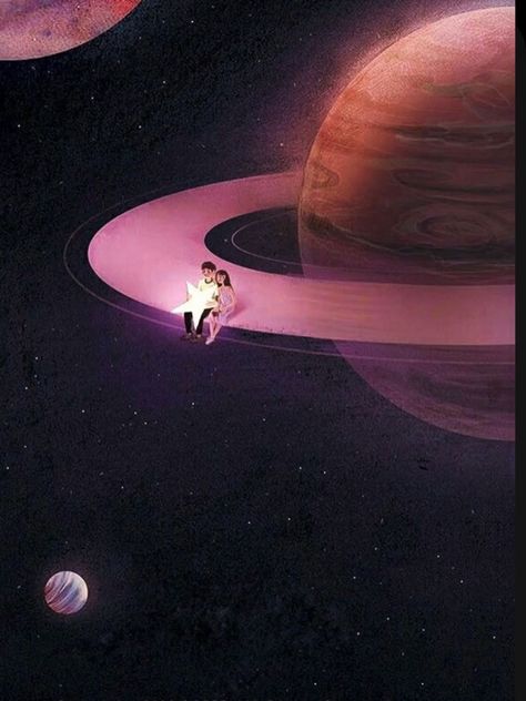 Saturn Art, Night Sky Painting, Space Phone Wallpaper, Iphone Wallpaper Themes, Sky Painting, Conceptual Photography, Cute Anime Wallpaper, Spiritual Art, Fantasy Landscape