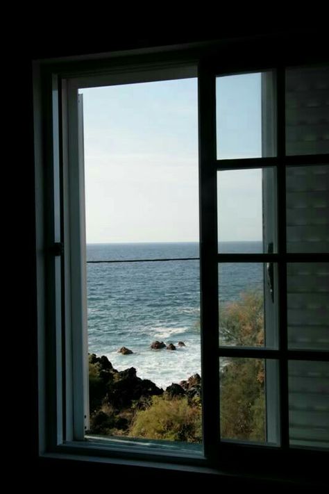 Seaside Aesthetic, Places In Portugal, Aesthetic Dark Academia, Looking Out The Window, Window View, Open Window, Aesthetic Dark, Through The Window, Through The Looking Glass