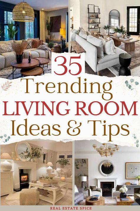 Discover the latest living room ideas and trends that will leave your guests in awe, and you'll love to spend time in. From innovative lighting suggestions that set the perfect mood to chic furniture ideas that maximize comfort and style, get inspiration to create your own living room oasis. Explore design tips that breathe new life into your space and trending room decor that makes a statement. Don't miss out on these jaw-dropping ideas to transform your living room into a stunning haven. Fresh Living Room Decor, Decorating A Big Living Room, Home Decor Ideas Living Room 2025, Casual Elegant Living Room, 2024 Living Room Ideas, Living Room Decor Ideas 2024, Trendy Living Room Decor 2024, Hotel Inspired Living Room, Living Room Decor 2024