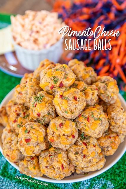 Louisiana Party Food, Pimento Cheese Sausage Balls, Best Sausage Balls, Cheese Sausage Balls, Sausage Ball, Sausage Cream Cheese, Make Sausage, Cream Cheese Sausage Balls, Sausage Balls Recipe