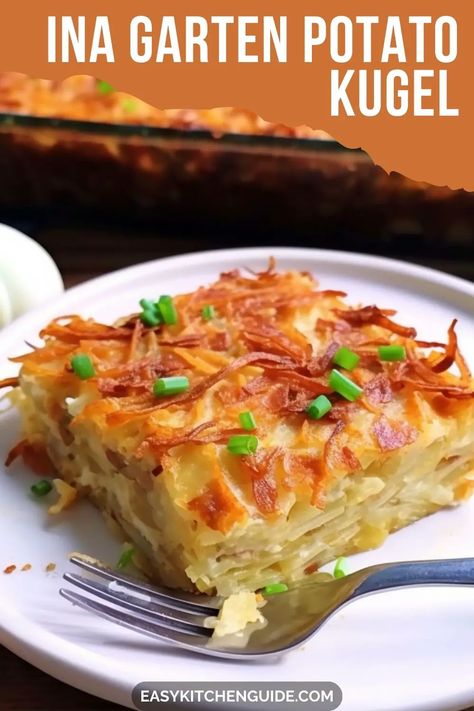 Side Dishes For Easter Meal, Ineskohl Kitchen Recipes, Jewish Brunch Ideas, Savory Kugel Recipes, Passover Potato Recipes, Kugel Recipes, Potato Kugel Recipe Easy, Savory Kugel, Passover Kugel Recipes