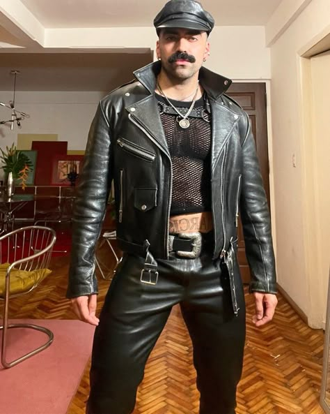 Queer History, Leather Fashion Men, Mens Leather Clothing, Tom Of Finland, Scruffy Men, Queer Fashion, Queer Art, Bear Men, Mens Outfit Inspiration