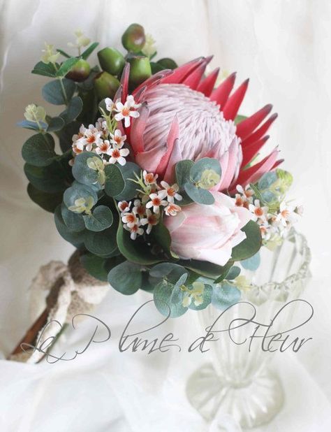 Pink Ice Protea, Formal Flowers, Zulu Wedding, Protea Wedding, Protea Bouquet, Unique Wedding Bouquet, Mauve Wedding, King Protea, Protea Flower