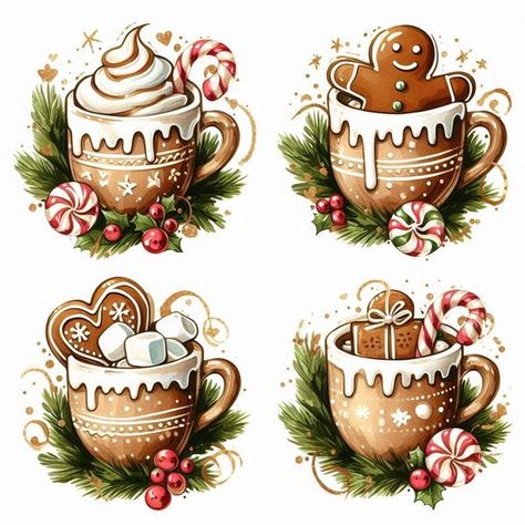 Gingerbread Printables Free, Free Gingerbread Printables, Gingerbread Artwork, Christmas Clip Art Free, Gingerbread Images, Men Stickers, Gingerbread Clipart, Gingerbread Cards, Coffee Clipart