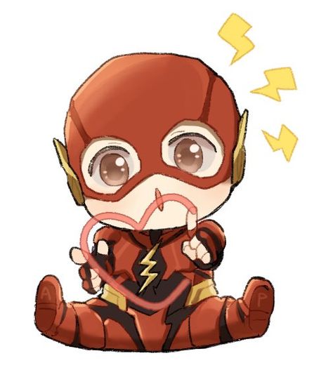 The Flash Chibi, Flash Chibi, Flash Fanart, Cute Batman, Eobard Thawne, Kid Flash, Batman Family, Flash Art, Batman Comics