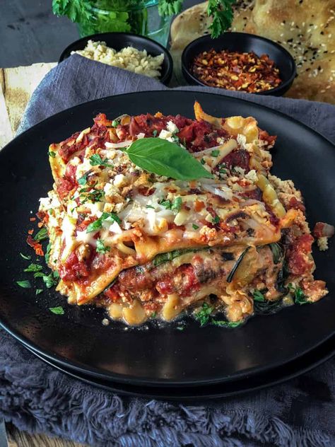 Lasagna Roll Up Recipe, Quick Easy Vegan Recipes, Lasagna Roll Up, Tofu Lasagna, Mozzarella Cheese Sauce, Lasagna Rolls Recipe, Vegan Lasagna Recipe, Tofu Ricotta, Vegan Ricotta