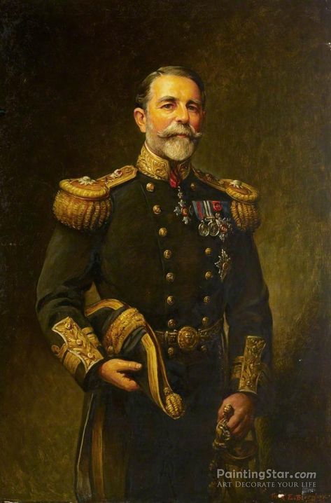 Draw Star, Admiral Of The Fleet, Military Dress, Rear Admiral, Oil Portrait, National Portrait Gallery, Art Uk, A4 Poster, Aarhus