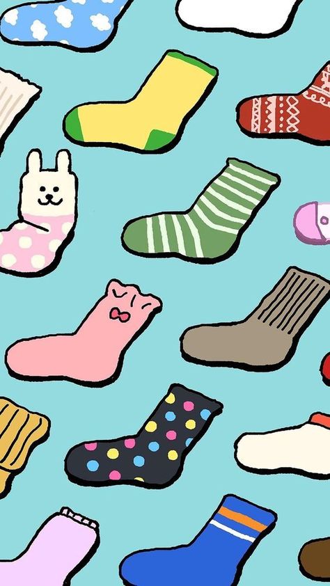 Wallpaper Socks, Socks Wallpaper, Socks Illustration, Calligraphy Wallpaper, Diy Abstract Canvas Art, Funky Socks, Sanrio Wallpaper, Moon Photography, Watch Wallpaper