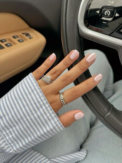 Bridal 2025 Trends, Nail Inspo Squoval, Chrome Gel Nails, Hoco Nails, Engagement Nails, Neutral Nail, Her Nails, Classic Nails, Hair Done