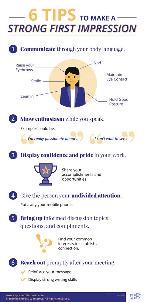 Do you want to make a good first impression on someone? With these six tips from the Express to Impress Podcast, you’ll know what to say and do during a meeting with someone important. Making a strong first impression will open the door to opportunities! #communication #firstimpression #businessenglish #speakenglish #englishtips How To Make A Good First Impression, How To Continue A Conversation, How To Get Into The Talking Stage, Impromptu Speech Tips, Taking Minutes Meeting Tips, Networking Tips Conversation Starters, Psychology Tricks, English Communication, English Communication Skills