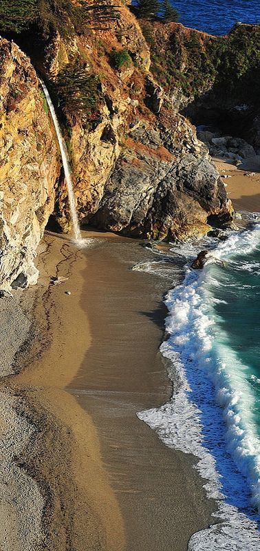 McWay Falls at Big Sur, California Mcway Falls Big Sur, California Waterfalls, Mcway Falls, Magic Places, Big Sur California, Have Inspiration, Greenwich Village, Beautiful Waterfalls, Big Sur