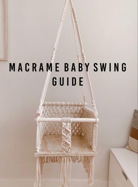 Emily Faith, Macrame Baby Swing, Homemade Kids Toys, Macrame Baby, Baby Diy Projects, Macrame Swing, Doll Room, Macrame Knots Tutorial, Makramee Diy