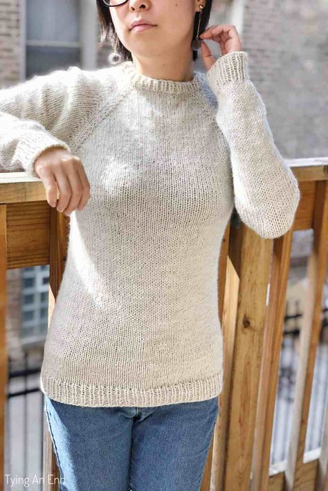 Beginner Knit Raglan Sweater - Pattern Review - Tying An End Neck Down Sweater Pattern, Top And Down For Ladies, Raglan Sweater Knitting Pattern Free, Top Down Knitting Patterns Free, Top Down Sweater Patterns Free Knitting, Basic Tattoo Designs, Raglan Sweater Pattern, Knit Raglan Sweater, Lace Knit Sweater