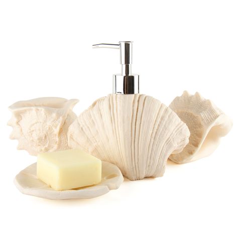 Nordic style ocean theme DecoTalk bathroom set wash four piece set gift sandstone bathroom supplies kit  nice choice giftbox $22.90 Seashell Bathroom, Nordic Fashion, Portable Bathroom, Bad Set, Bathtub Decor, Bathroom Accessories Set, Bathroom Fan, Bathroom Accessories Sets, Ocean Decor