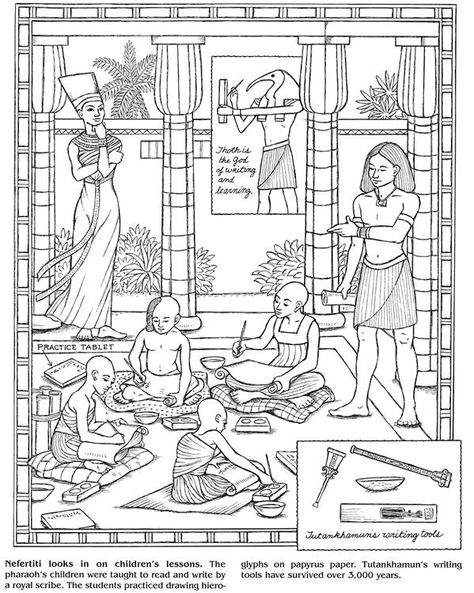 from mine Egypt Coloring Pages, Ancient Egypt Unit Study, Ancient Egypt For Kids, Ancient Egypt Unit, Nursery Rhymes Lyrics, Dover Publications, Egypt Art, Hidden Pictures, King Tut