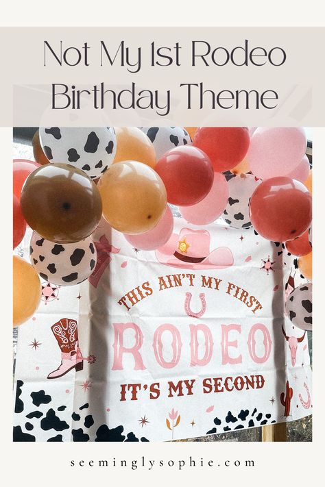 Looking for the ultimate 2-year-old birthday party theme? 🤔 Check out our super cute and fun 'Not My 1st Rodeo' ideas! From decorations to table settings, this post covers all of the essentials you'll need! 🎪🐎 2nd Birthday Rodeo Theme Girl, Not My First Rodeo 2nd Birthday Girl, Rodeo 2nd Birthday Girl, Not My First Rodeo 2nd Birthday, Second Birthday Theme, Rodeo Ideas, My 1st Rodeo, Not My First Rodeo, 1st Rodeo