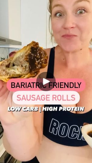 20K views · 354 reactions | Recipe & lessons learned 👇

Are you looking for some weight loss surgery (WLS) meal ideas and inspiration?

I have lost 65kg (143lbs) in 16months thanks to bariatric surgery.

Bariatric friendly meals like these sausage rolls have been a huge contributing factor to my weight loss surgery (WLS) success so far

This super simple and quick low carb, high protein, bariatric friendly sausage roll recipe is so delicious and perfect when you need a yummy weight loss surgery (WLS) meal to hit the spot

👉 SAVE this bariatric recipe for later

Lessons learned 

1️⃣ Do not overfill your wrap with filling

2️⃣ Leave roughly 3cm gap between the filling and 1 side of your wrap so the wrap overlaps when rolled

3️⃣ Ensure your oven is preheated before adding your sausage rol High Protein Wraps, Sausage Roll Recipe, Sausage Rolls Recipe, Wls Recipes, Bariatric Food, Low Carb High Protein, Prep Meals, Sausage Roll, Calorie Recipes