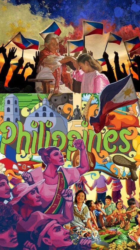 Philippine Culture Poster, Poster Filipino, Poster Philippines, Filipino Art, Philippines Culture, Philippines, Collage, Art