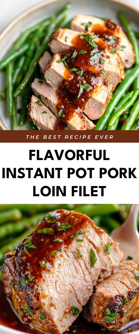 Image for Flavorful Instant Pot Pork Loin Filet Instant Pork Loin, Bbq Pork Loin Instant Pot, Pork Loin In Instant Pot Recipe, Pork Tenderloin Filet Recipes, Pork Loin Filet Instant Pot, Moist Pork Loin Recipes Oven, Pork Tender Loin Recipes, Pork Loin Roast Instant Pot, Pork Loin Filet Recipes