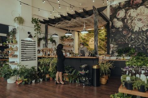 Welcome to the Jungle: a look into Greenhouse Coffee and Plants – Beaver's Digest Greenhouse Bookstore, Plant Nursery Coffee Shop, Greenhouse Coffee Shop, Green House Coffee Shops, Coffee Shop With Plants, Plants In Coffee Shop, Coffee Shop Plants, Cool Greenhouse, Jungle Coffee Shop