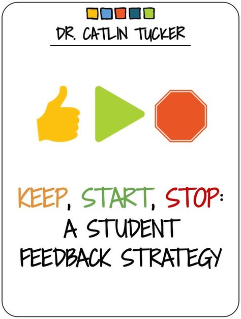 This point in the school year is the perfect time to ask your students for feedback. Try this simple “keep, start, stop” feedback strategy to help you quickly learn what necessary adjustments will make the rest of the year as productive and positive as possible. Active Reading Strategies, Student Feedback, Cult Of Pedagogy, We Are Teachers, Coaching Teachers, Feedback For Students, Classroom Routines, Sentence Starters, Choice Boards