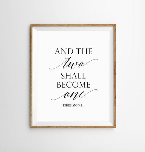 Wedding bible verses, And the Two Shall Become One, Christian wedding, Religious wedding, Bible verse wall decor, Marriage signs, Ephesians Sign A Bible Wedding, Wedding Bible Verses Marriage, Bible Verses Wedding, Sign Our Bible Wedding, Wedding Bible Verse Signs, Wedding Bible Quotes, Wedding Quotes And Sayings, Christian Wedding Cards, Marriage Verses